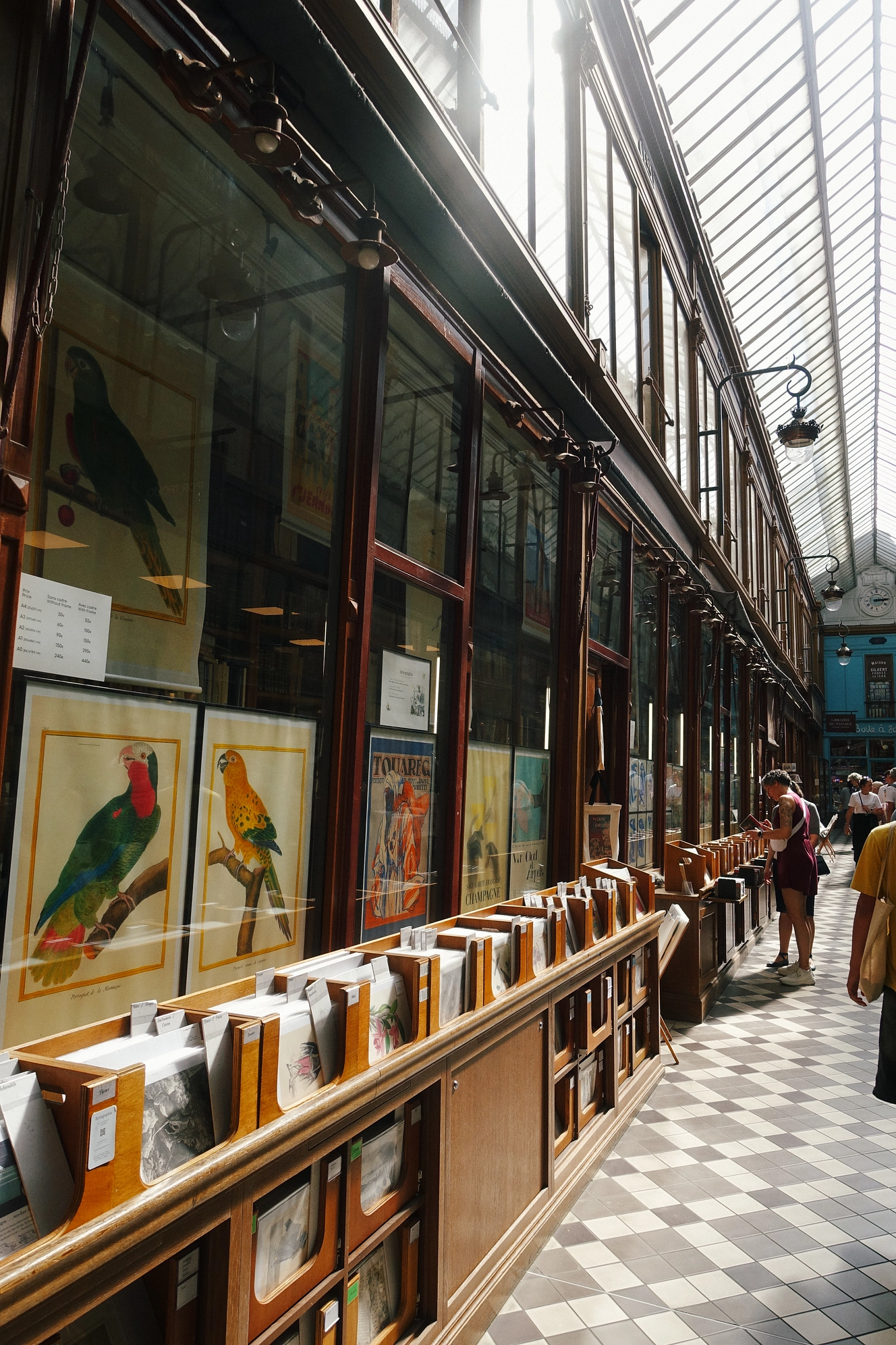 Bookshops of Paris, met bakken vol prints. Eigen foto's.