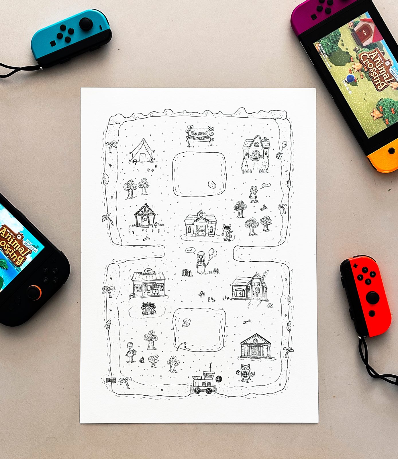 8 years old Animal Crossing Birthday Poster